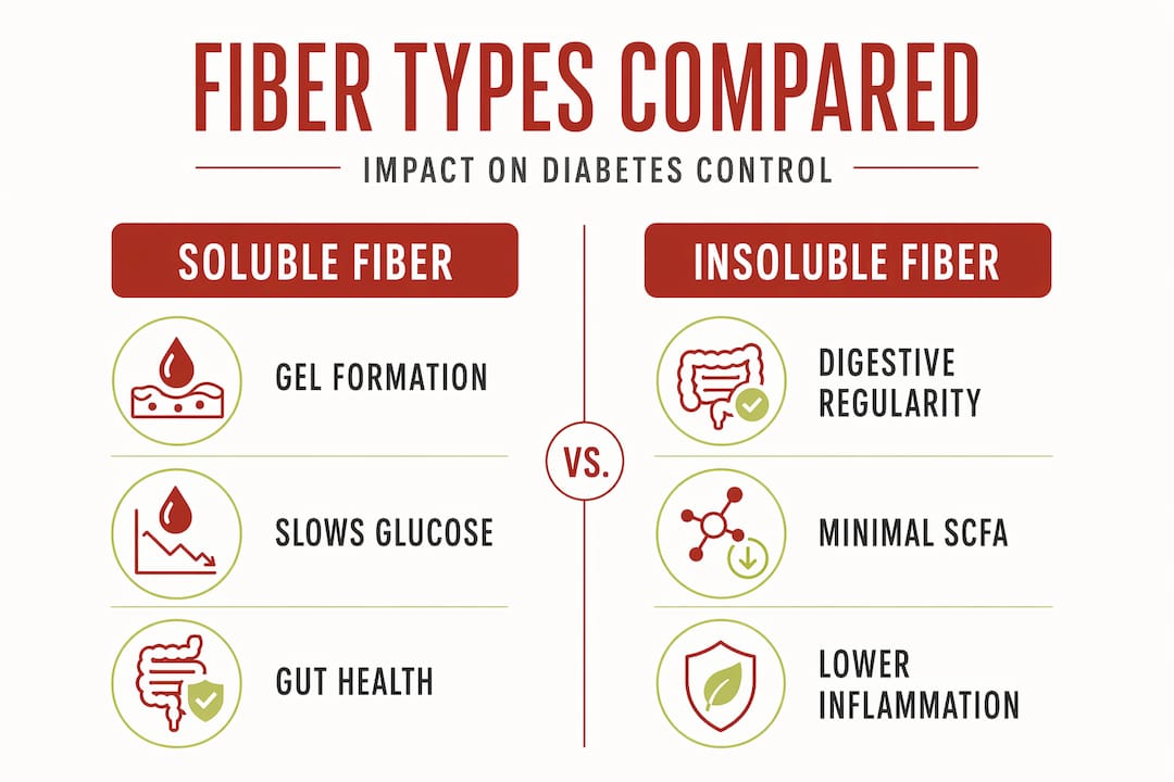 Infographic comparing soluble and insoluble fiber