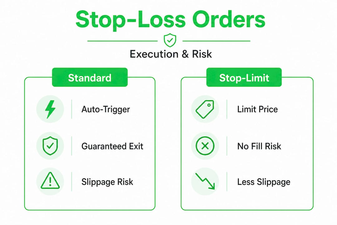 Infographic comparing stop-loss order types