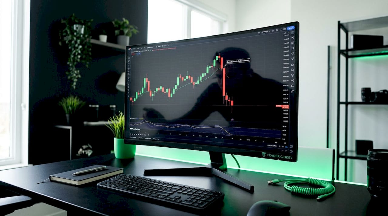 Technical stock chart showing breakout reversal