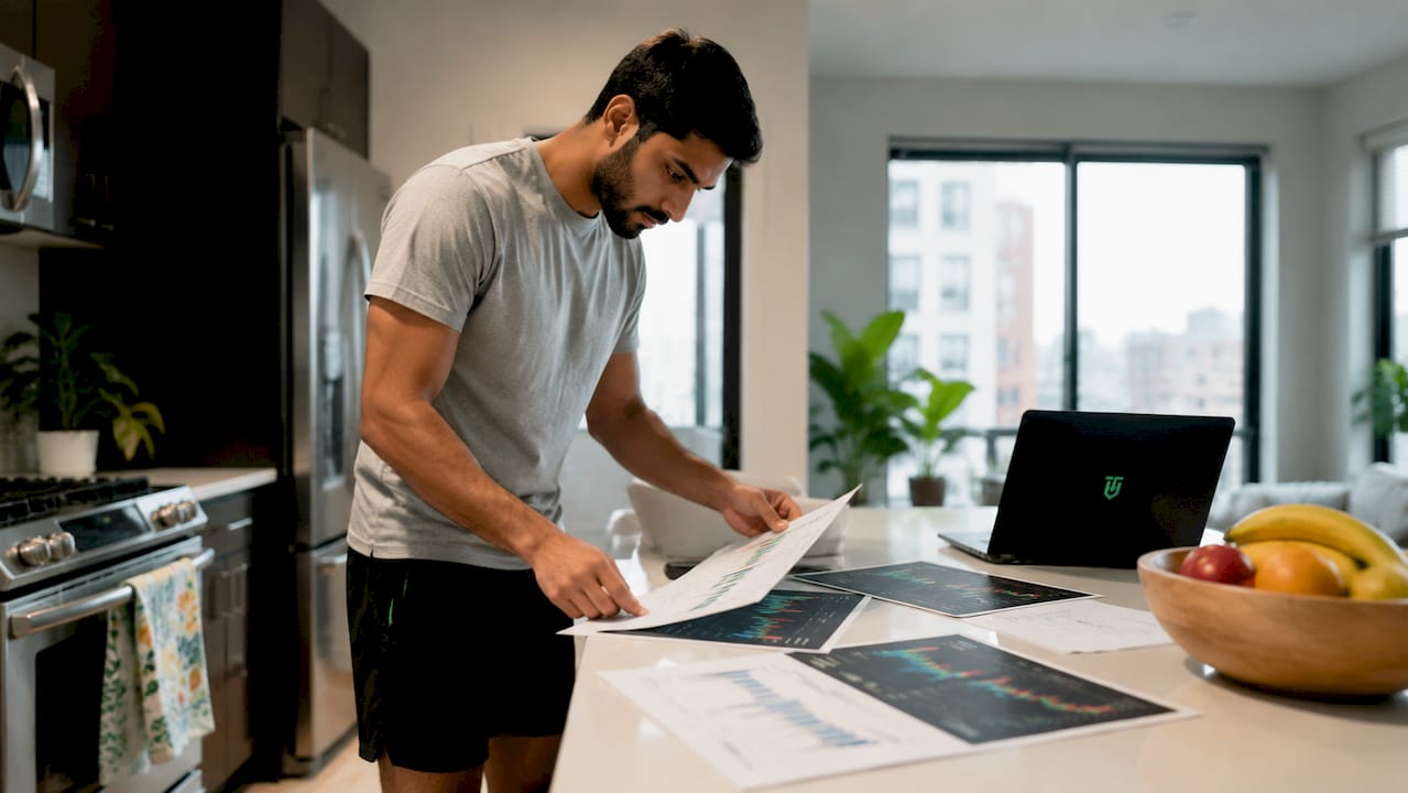 Trader deep in emotional decision-making