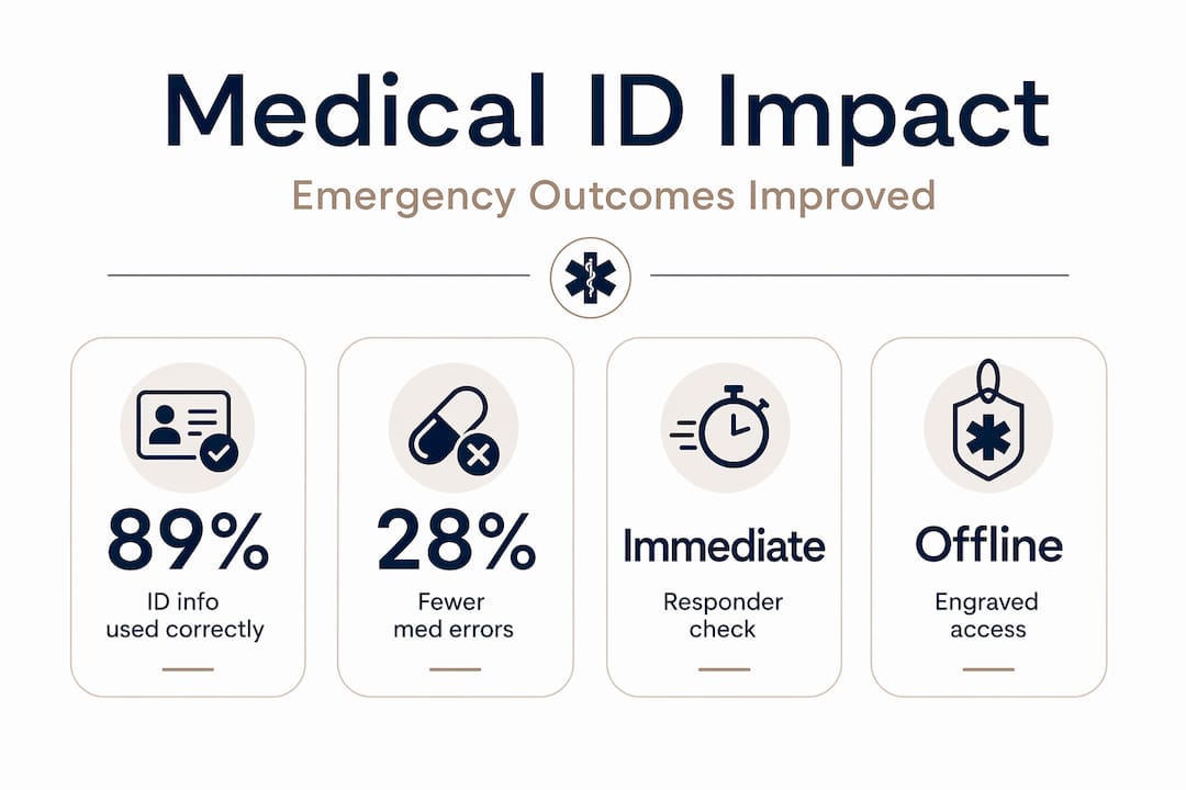 Infographic showing medical ID impact statistics