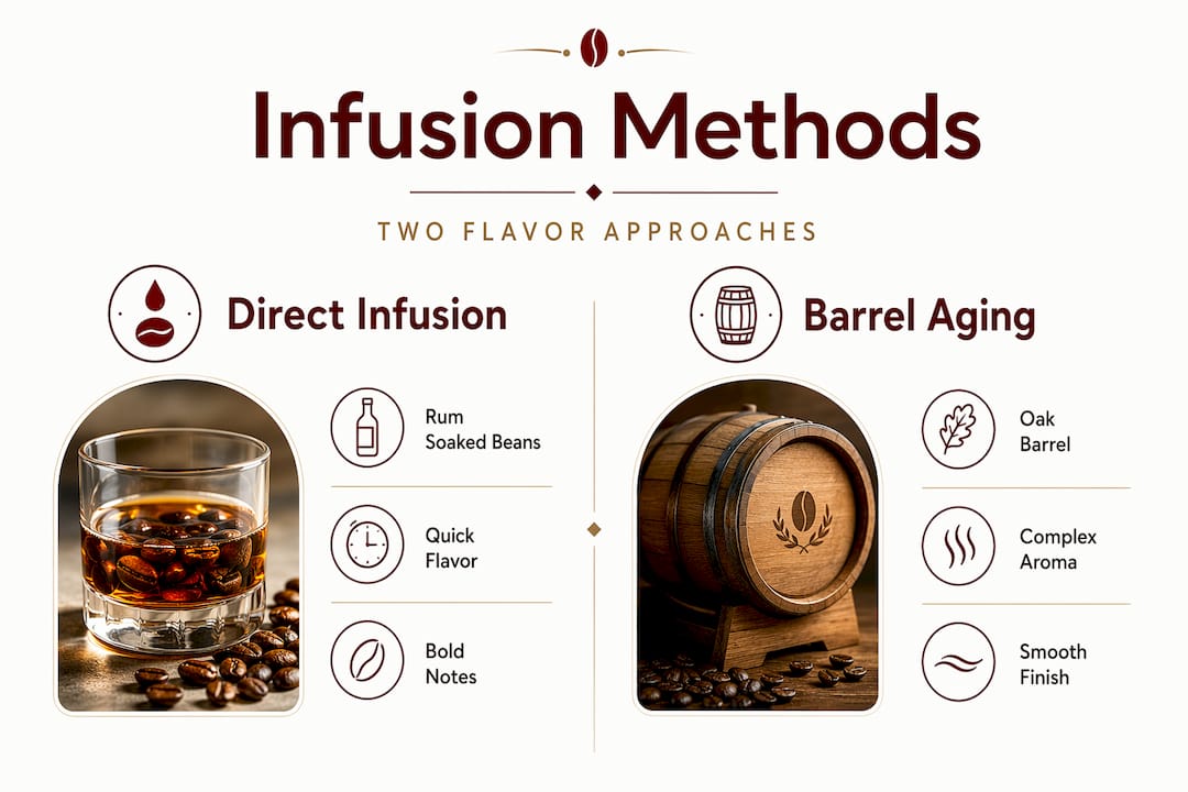 Comparison of rum coffee infusion methods