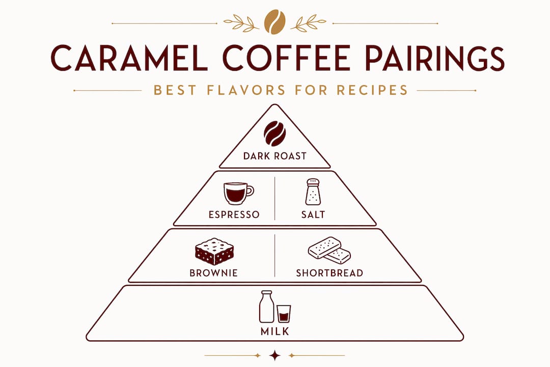 Hierarchy of caramel coffee pairing flavors