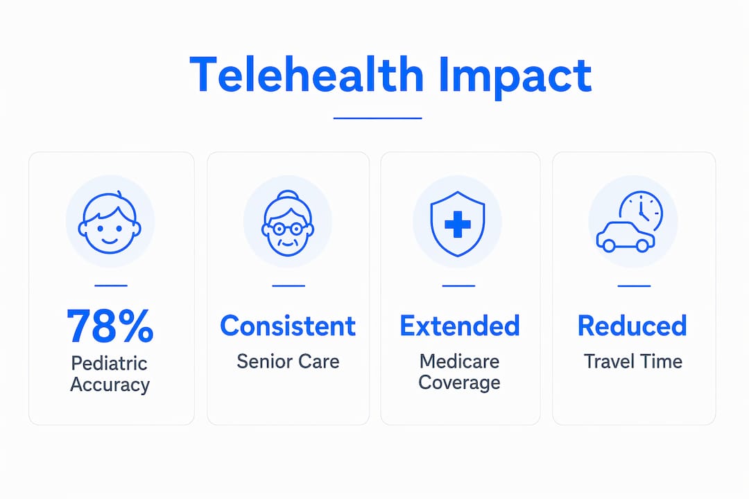Infographic showing telehealth effectiveness stats