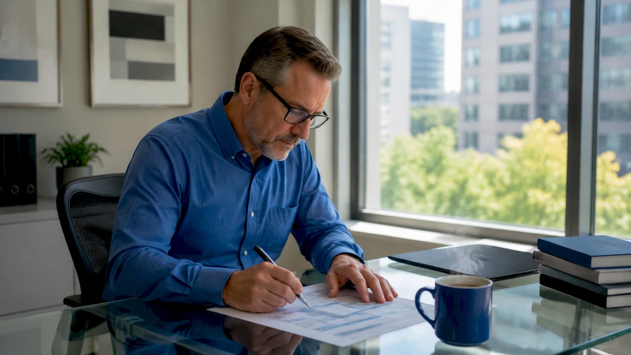 Hands annotating telehealth E/M CPT codes