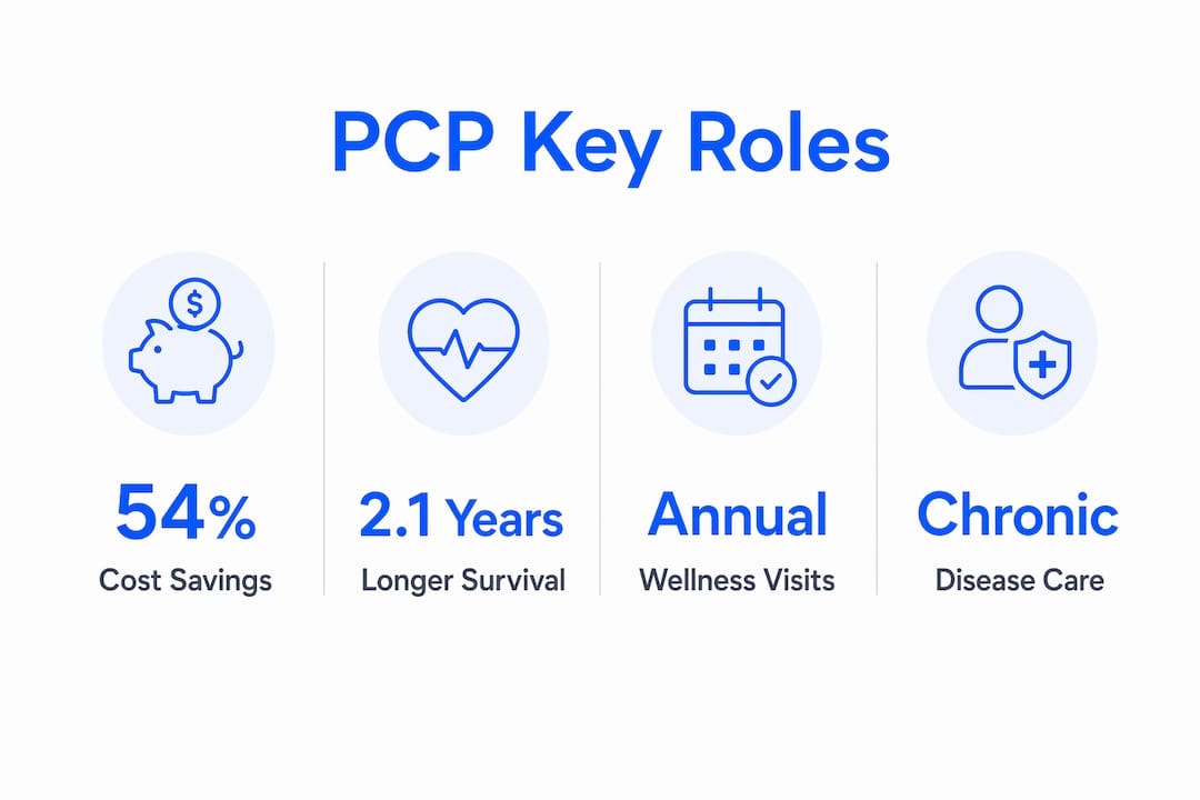 Infographic highlighting primary care physician roles and impact