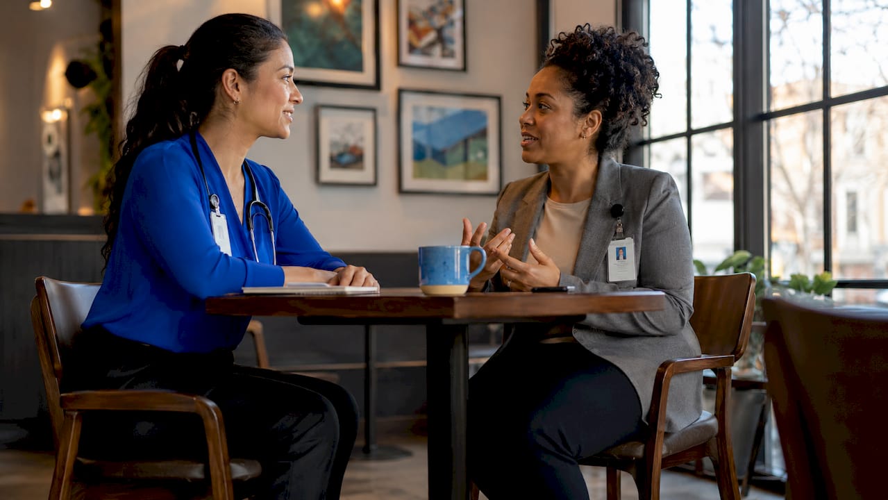 Primary care and mental health professionals collaborating