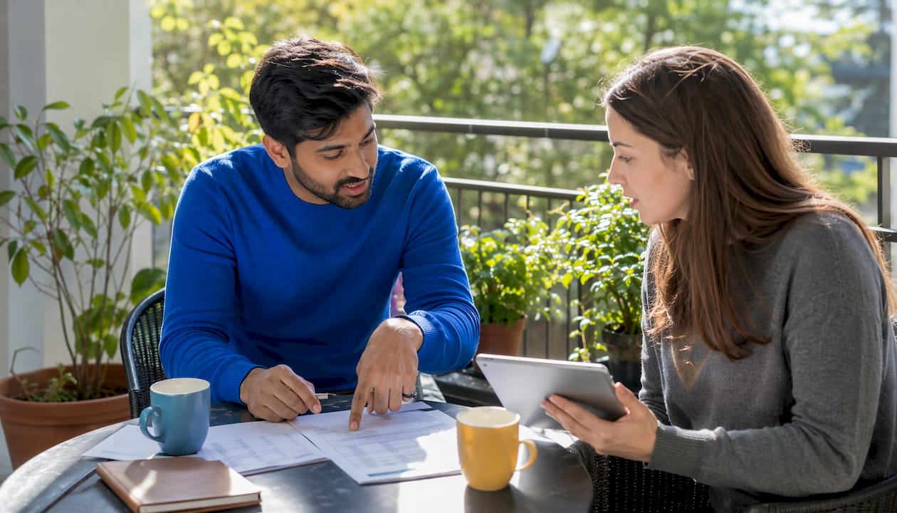 Young professionals reviewing telehealth insurance