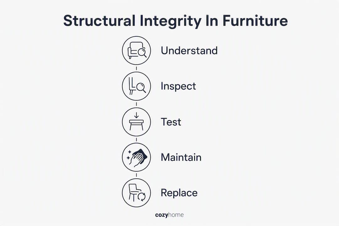 Infographic illustrating furniture structural integrity steps