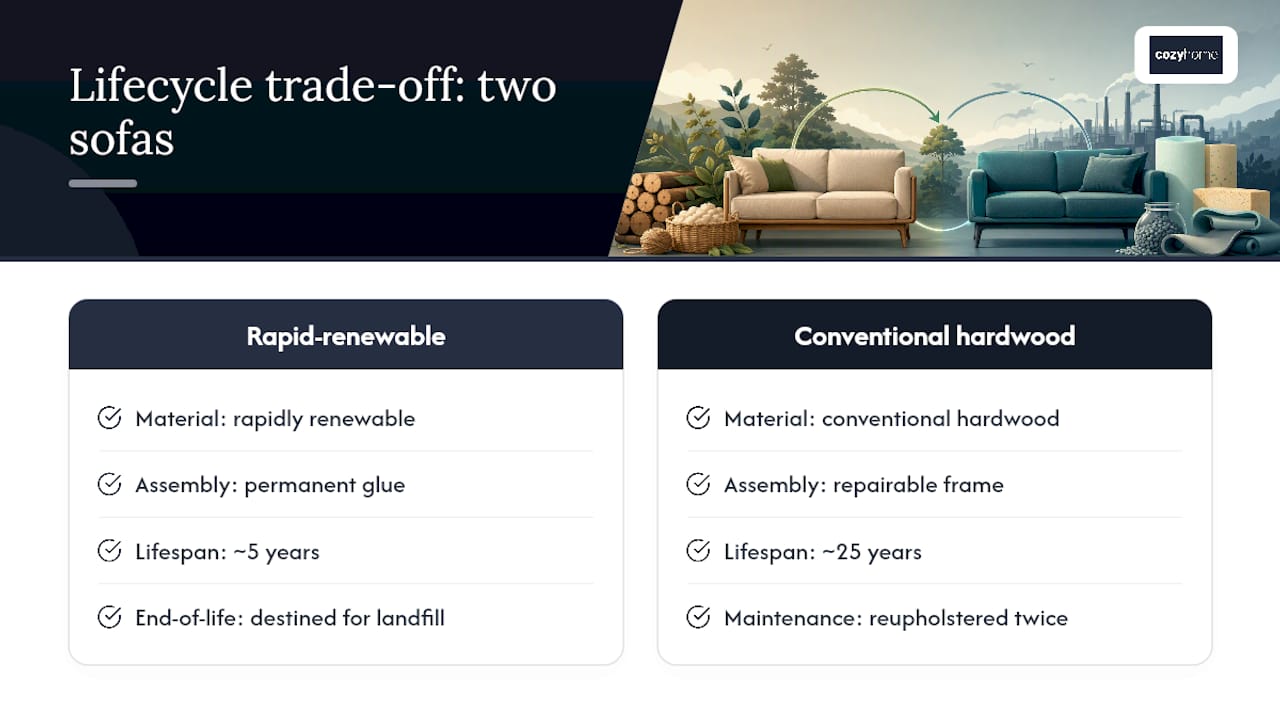 What Life Cycle Analysis Tells You About a Piece of Furniture — overview diagram