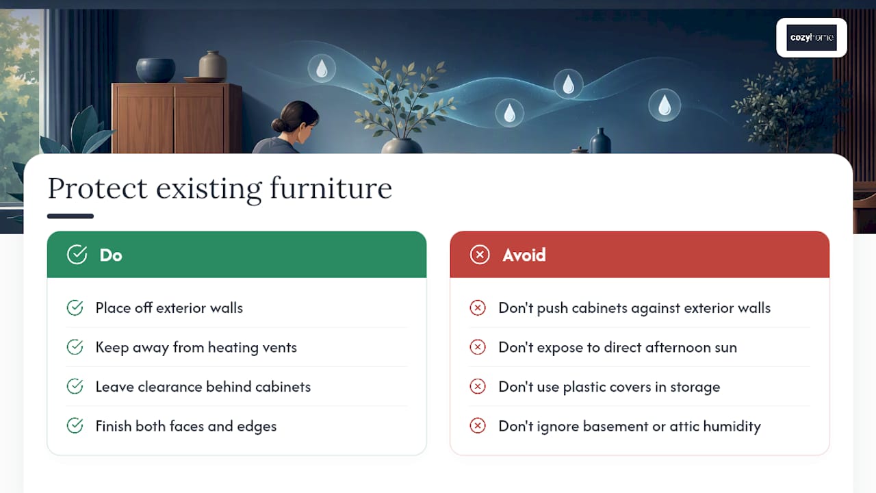 Practical Protection Steps for Existing Furniture — overview diagram