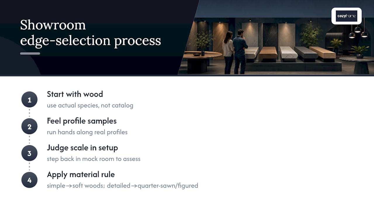 How Cozyhome Approaches Edge Selection In-Showroom — overview diagram