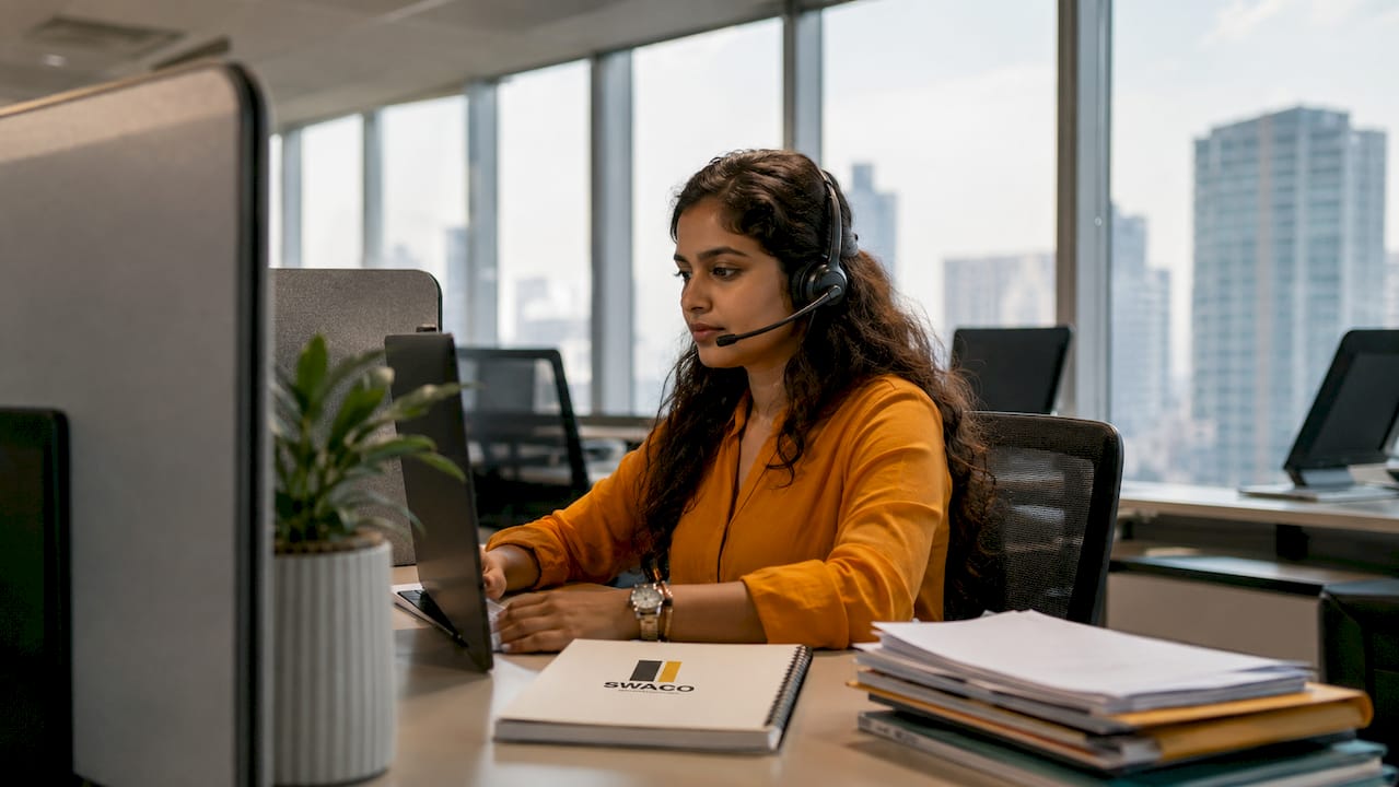 Call center agent using AI phone assistant