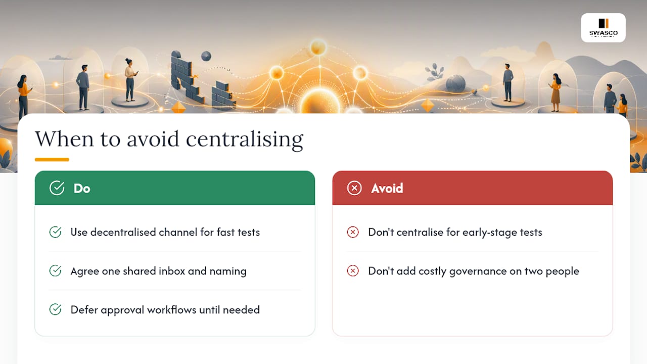 When is centralising customer messages the wrong call? — overview diagram