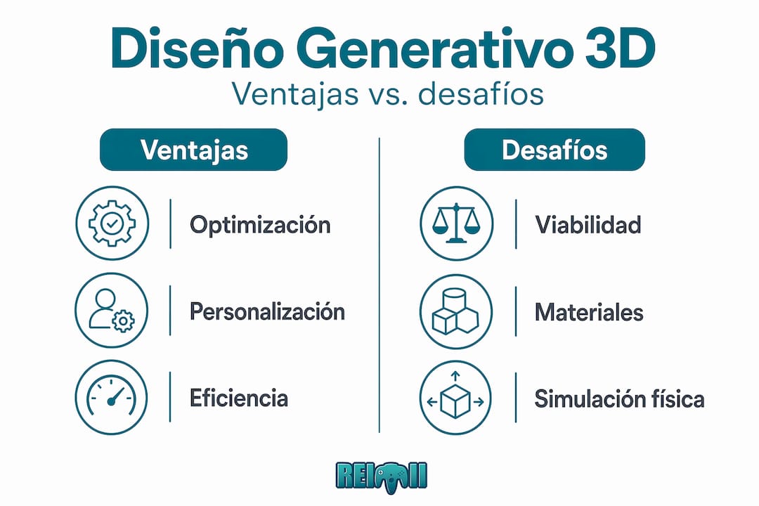 Infografía: pros y retos del diseño generativo