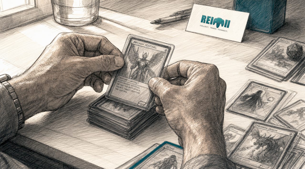 Due mani scelgono una carta dal mazzo per uno scambio