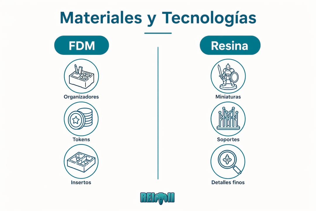 Infografía: ¿Qué materiales y tecnologías de impresión 3D son ideales para crear accesorios de mesa?