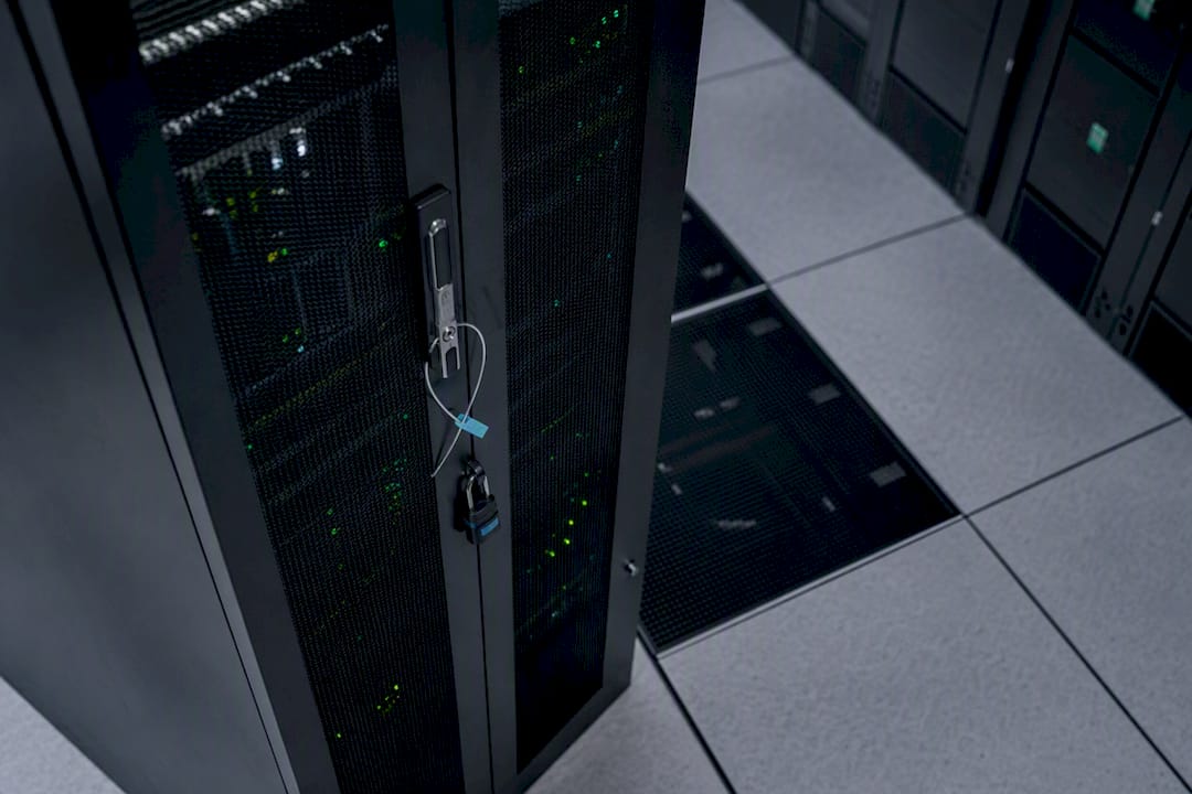 Locked server rack securing audit logs