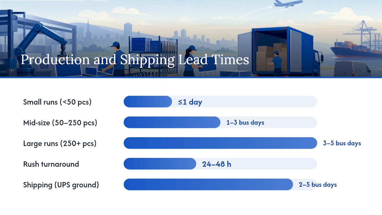 What does ordering cost, and how long does it take? — overview diagram