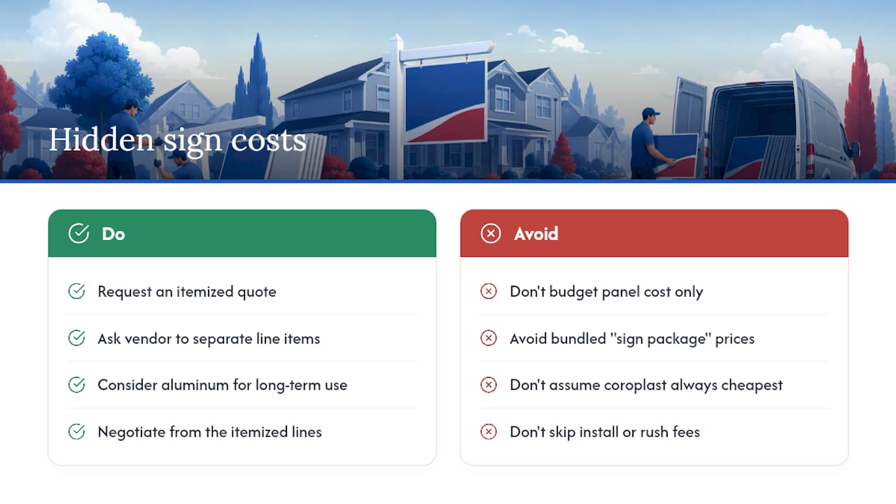 Why Most Sign-Cost Advice Undersells the Real Number — overview diagram