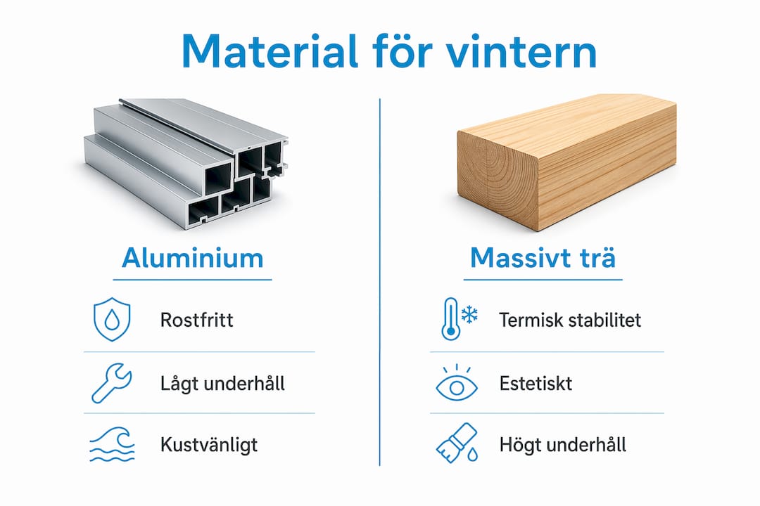 Infografik: Så skiljer sig vintermöbler i aluminium från de i massivt trä