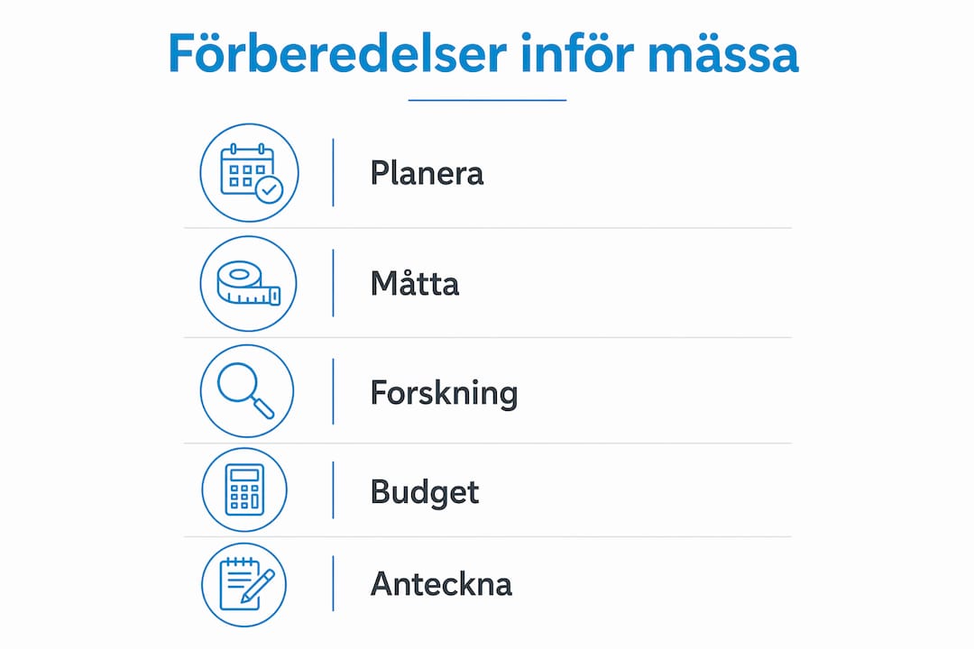 Steg-för-steg-guide: Så förbereder du dig inför mässan – i infografik