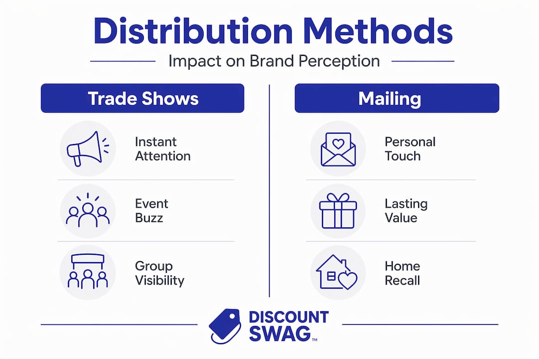 Infographic comparing apparel distribution methods