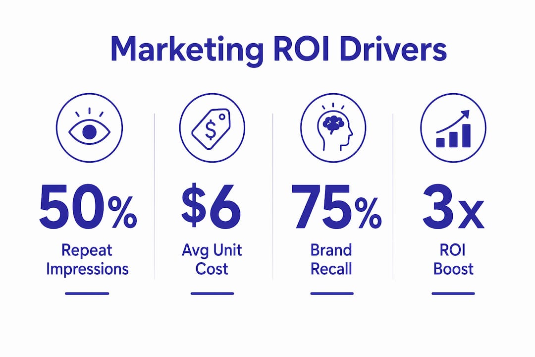 Infographic showing key marketing ROI statistics