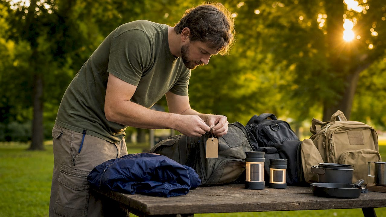 Specialist organizing branded outdoor apparel, gear, utilities