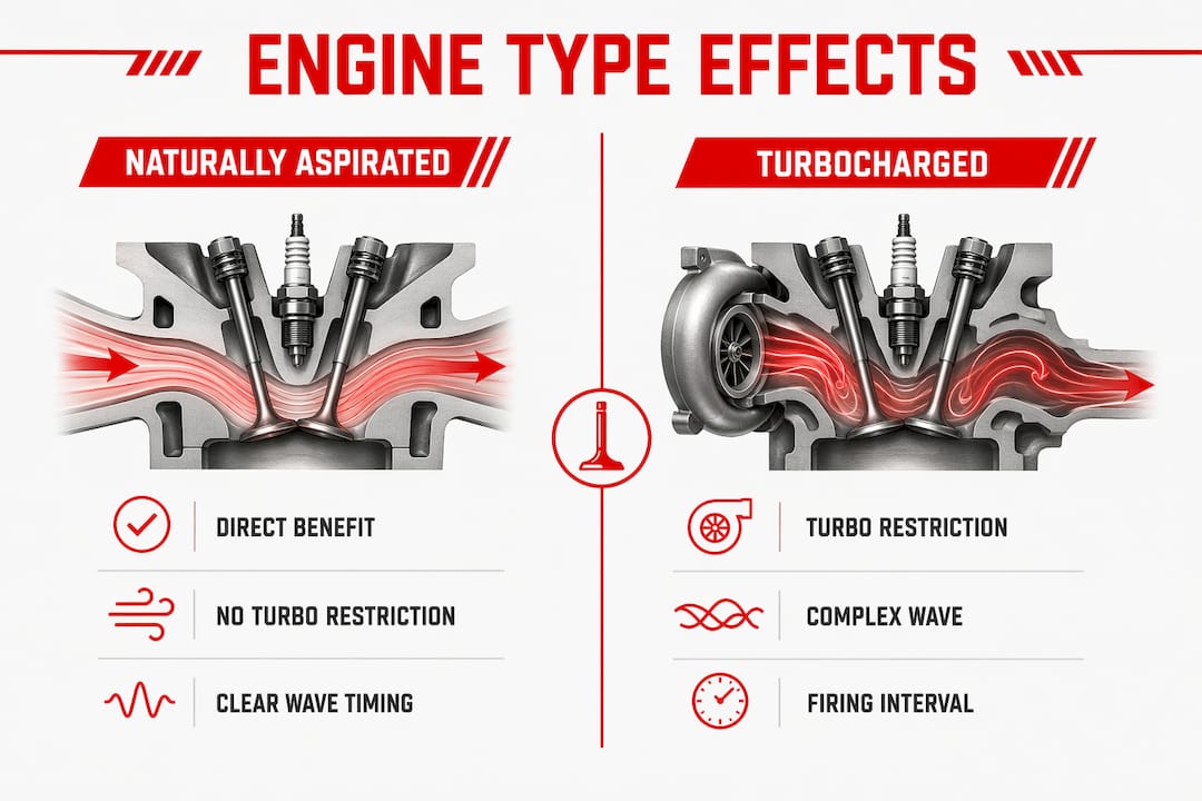Infographic comparing engine types and pulse tuning effects