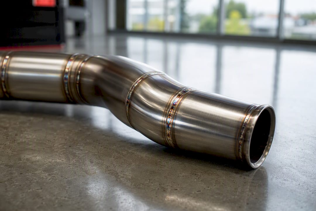 Mandrel-bent exhaust pipe detail