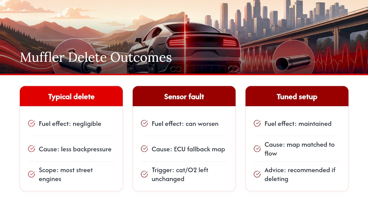 Does Deleting the Muffler Hurt Fuel Efficiency? — overview diagram