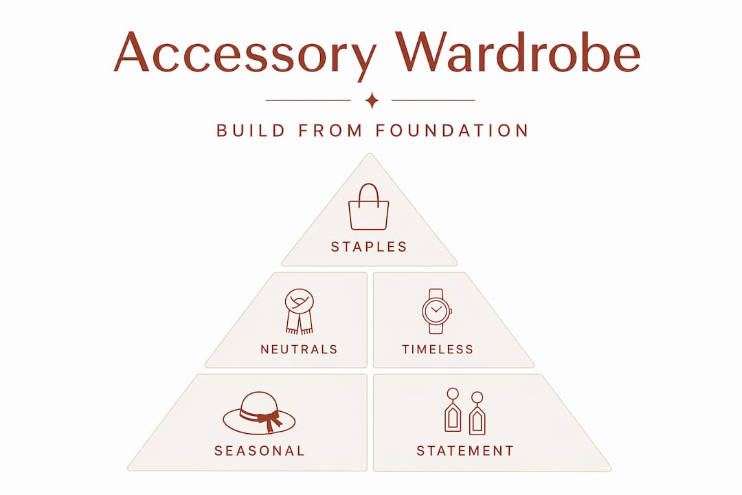 Hierarchy of essential accessories for outfits