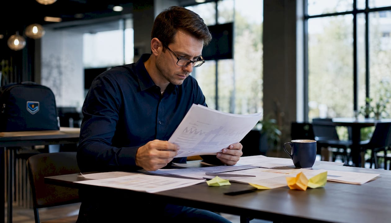Cybersecurity analyst reviewing breach reports