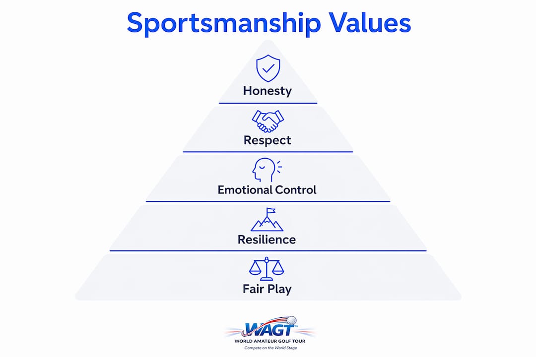 Infographic showing core values of sportsmanship