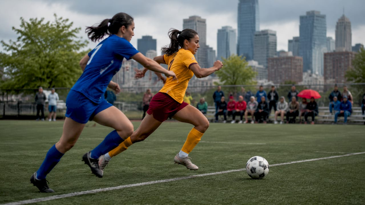 Canas Recruiting Agency | Juco Soccer Pros and Cons: A Complete 2026 Guide Female JUCO soccer player sprinting during match