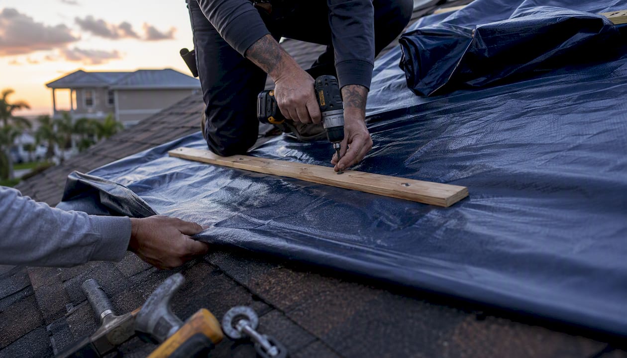 Emergency Roof Tarping: What to Do in the First Hour