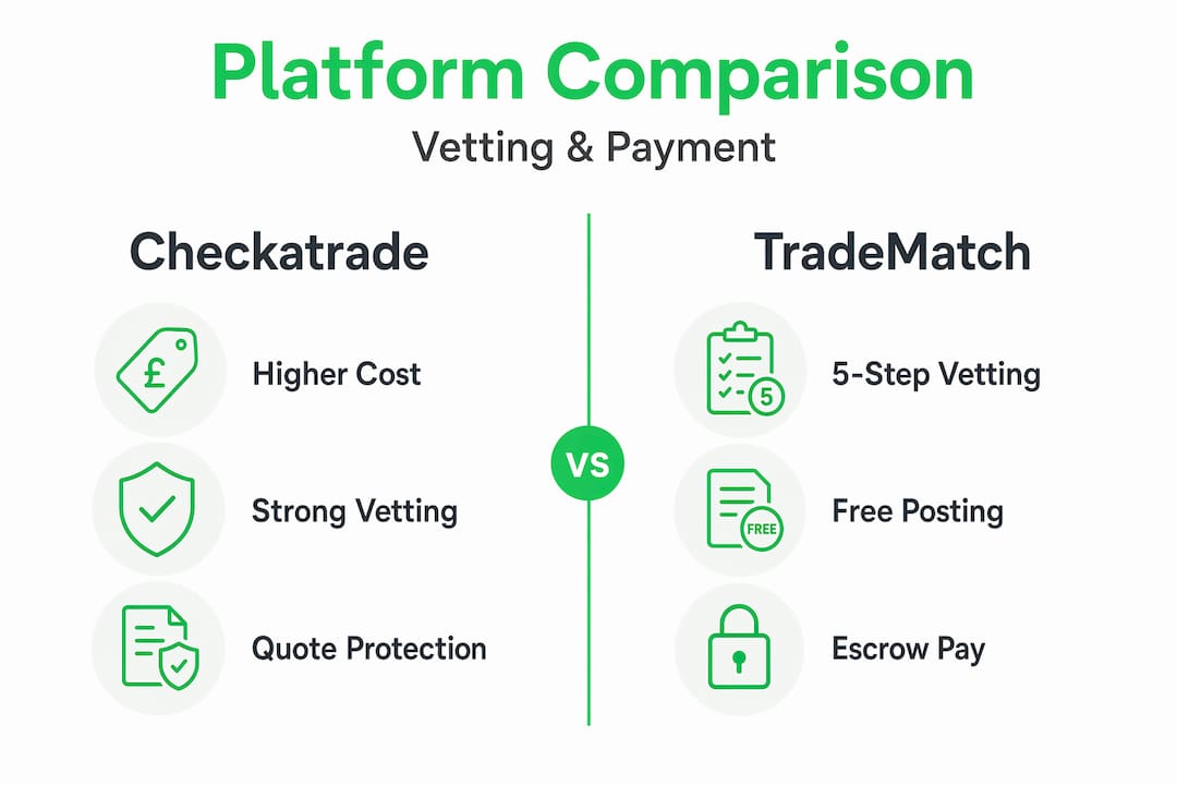 Infographic compares two trades hiring platforms