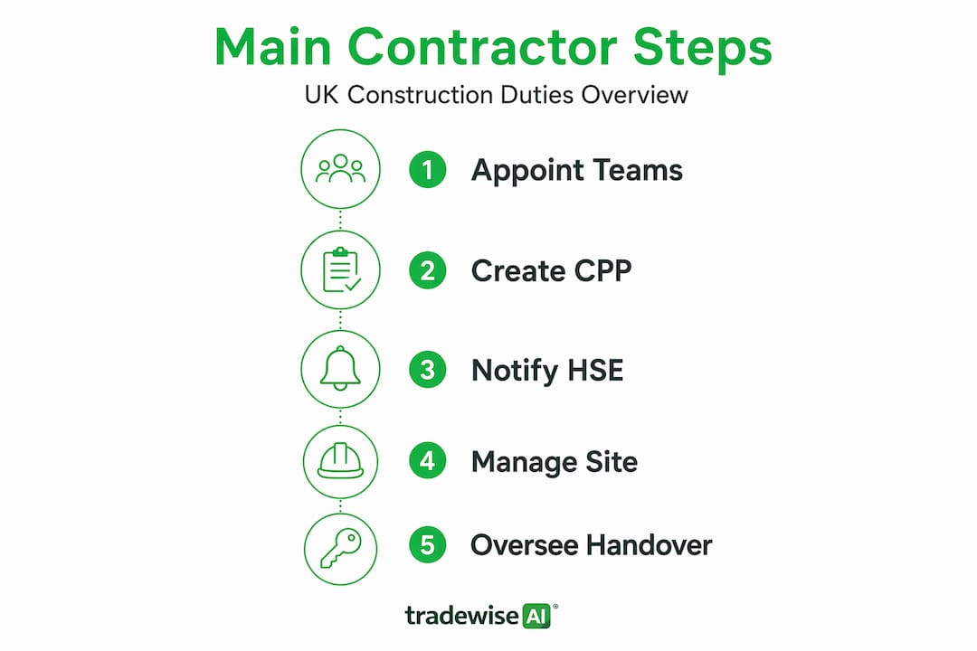 Infographic UK main contractor key steps