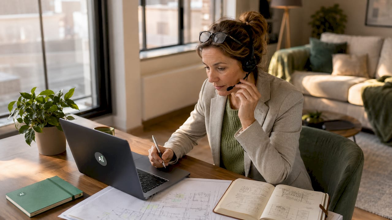 Manager remotely supervising multiple construction sites