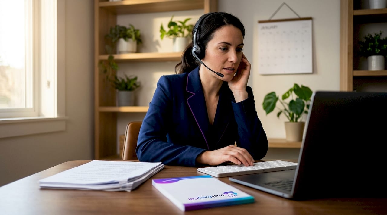Call center operator handling after hours calls
