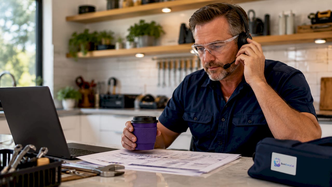 Australian plumber using AI adaptive call script