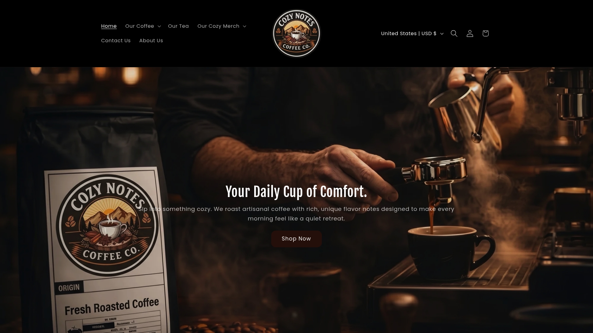 https://cozynotescoffee.com