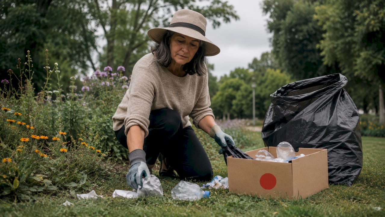 Woman gardening as purposeful retirement activity