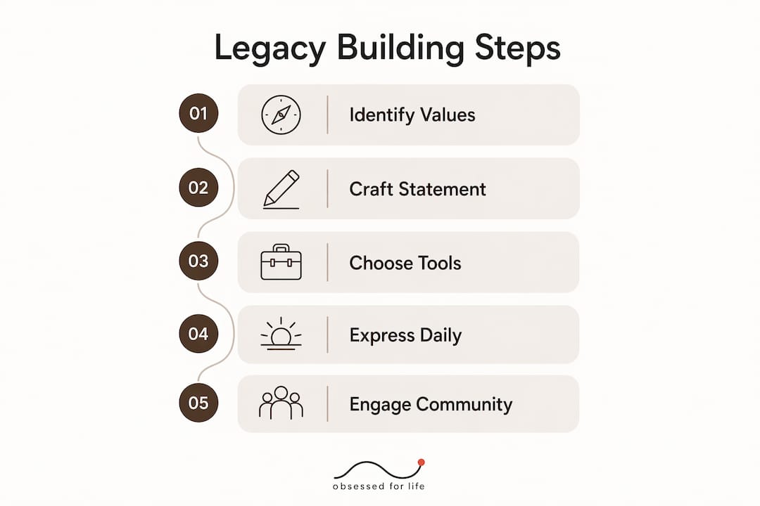 Infographic of legacy building steps