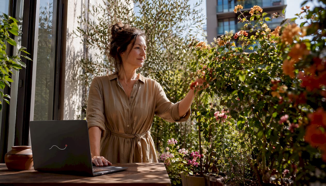 Woman contemplating achievement fulfillment gap