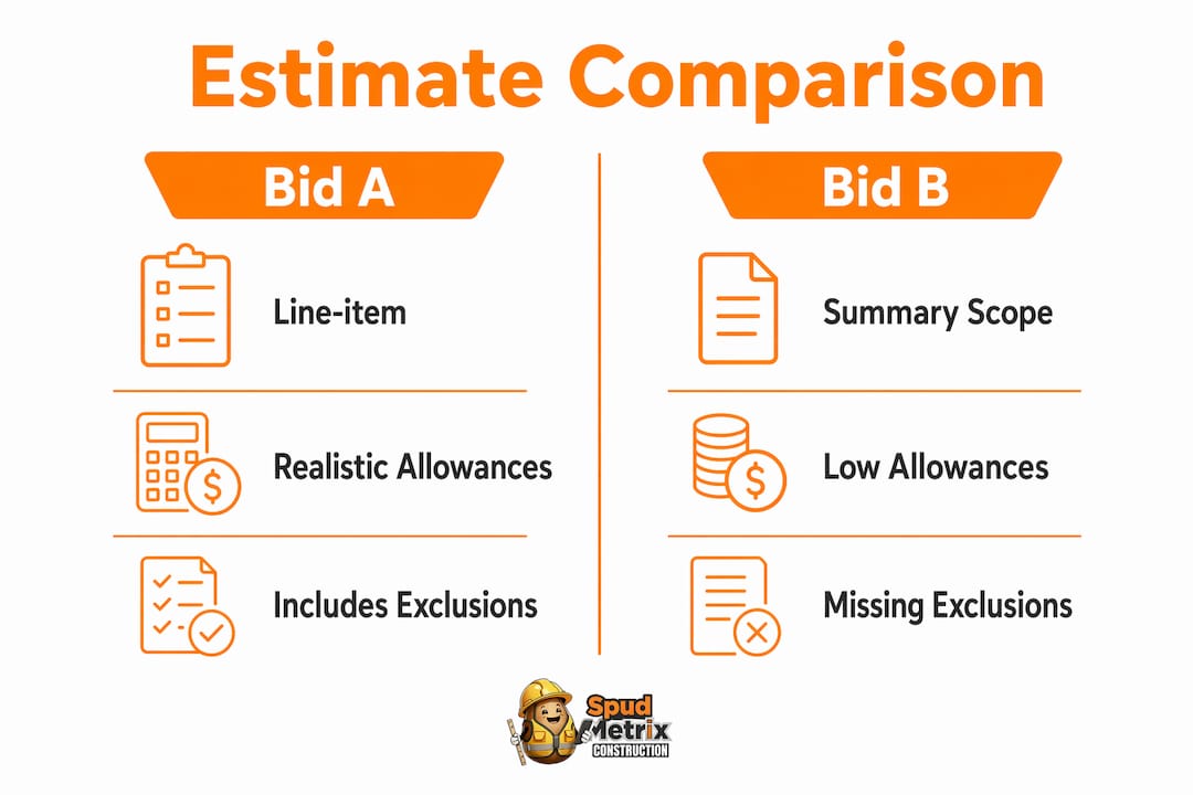 Infographic comparing two remodeling estimates