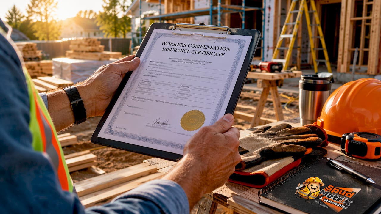 Project manager checking Workers Compensation insurance