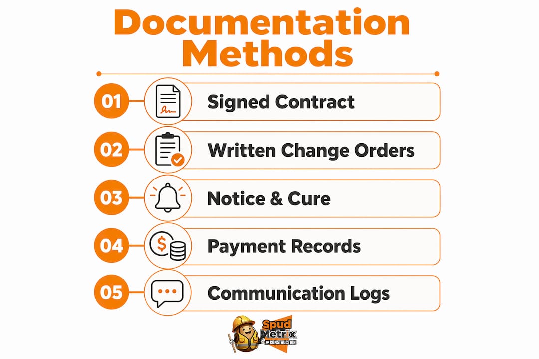 Infographic on methods to document contractor accountability