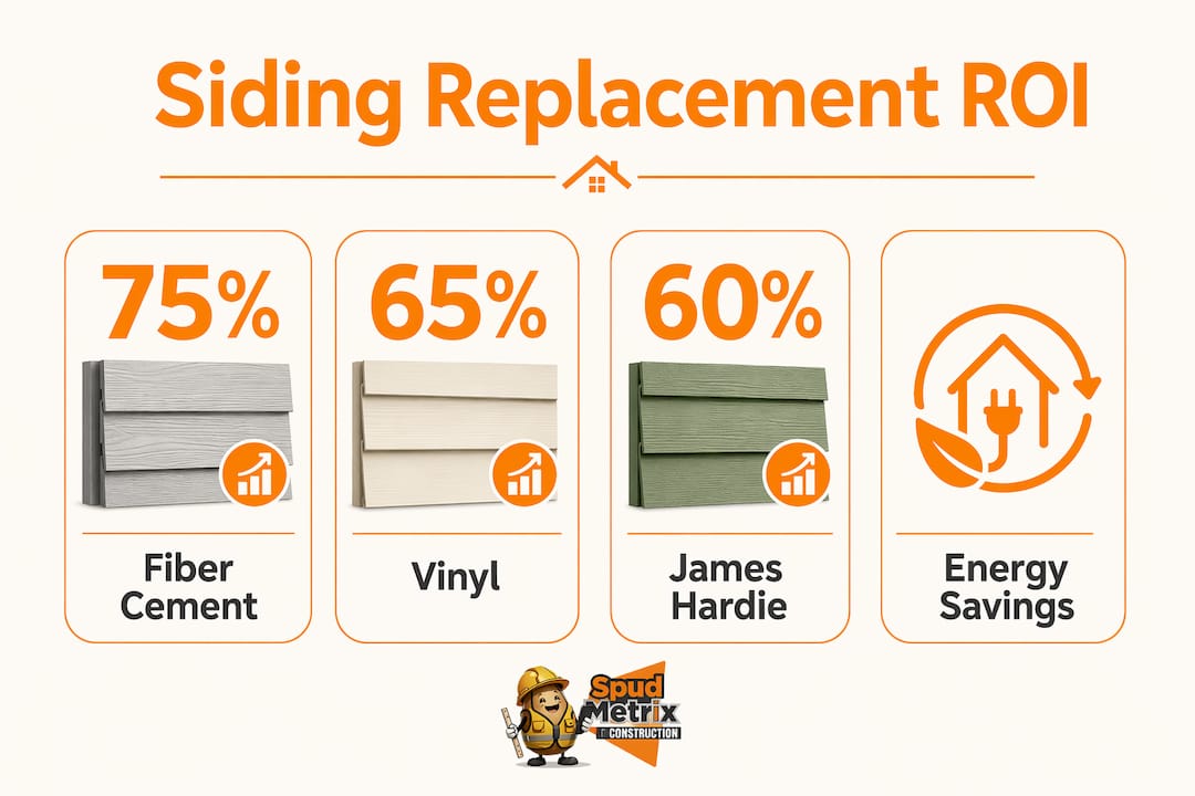 Infographic showing siding replacement return on investment